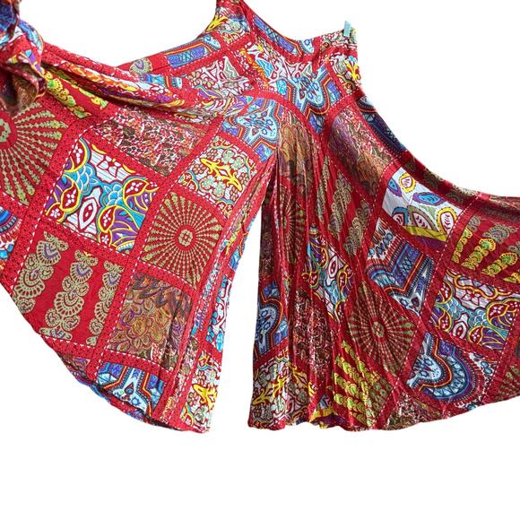 Earthbound Trading Co Gauchos WIDE leg palazzo pants boho gypsy M medium - Picture 13 of 15